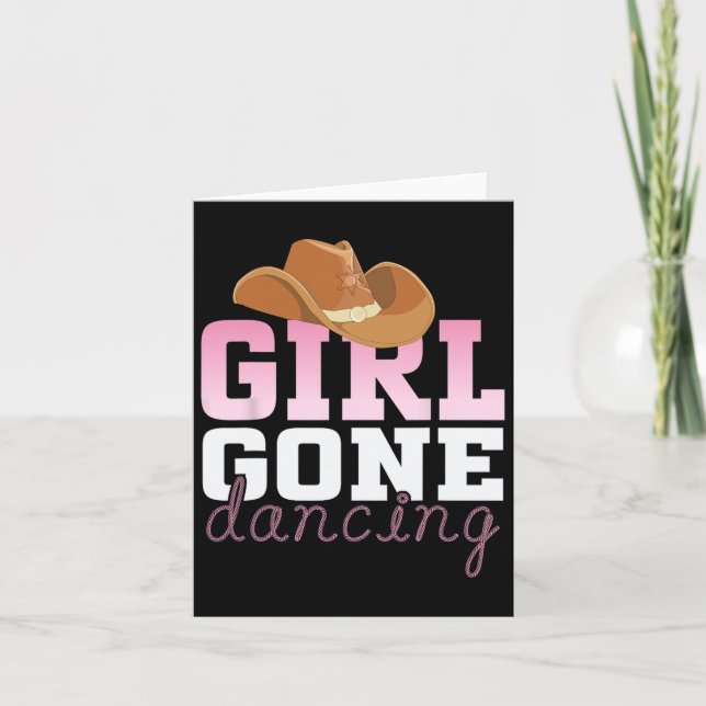 Carte Line Dancing Girl Gone Dancing Line Dance Western (Devant)