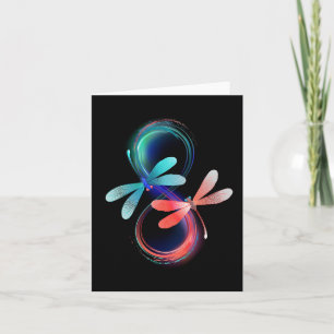 Carte L'infini avec des libellules lumineuses