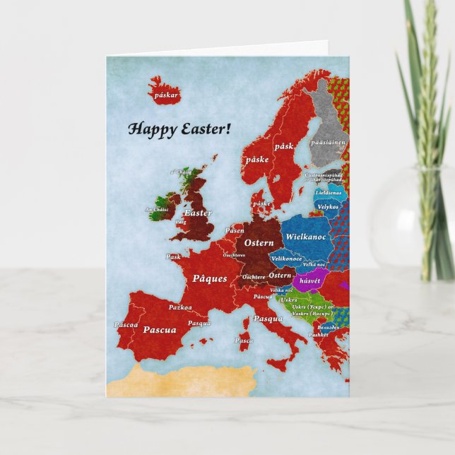 Carte linguistique de l'Europe : Carte de voeux de (Devant)
