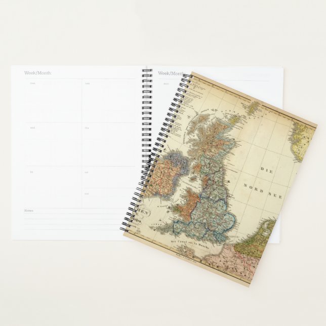 Carte linguistique des îles britanniques (Devant avec enveloppe)