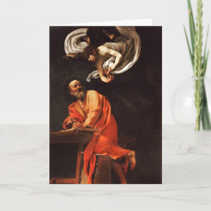 Carte L'inspiration de St Matthew, Caravaggio