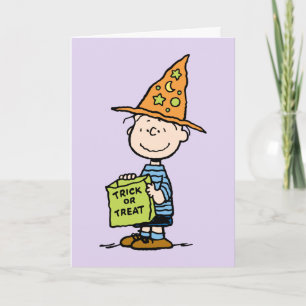 Carte Linus des Peanuts en sorcier pour la tournée des f