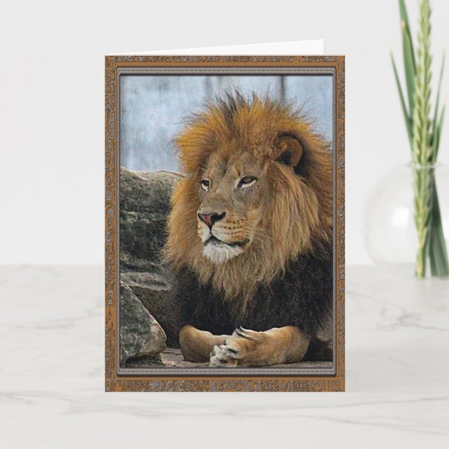 Carte Lion 6880 Frame Birthday (Devant)