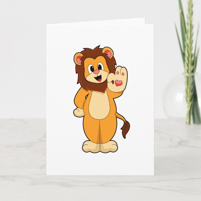 Carte Lion à crinière (Devant)