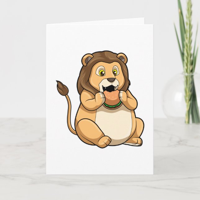 Carte Lion avec Burger (Devant)