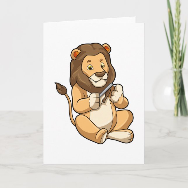 Carte Lion avec flèches à ongle (Devant)