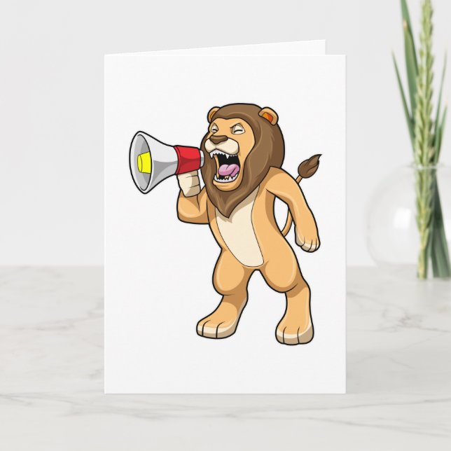 Carte Lion avec microphone (Devant)