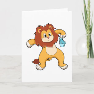 Carte Lion avec poisson