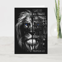 Lion chrétien Je peux faire toutes choses par Chri