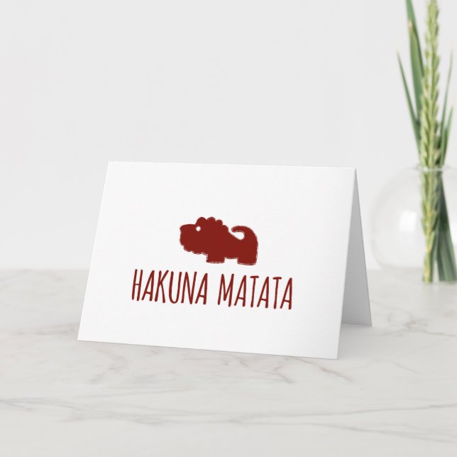 Carte Lion de Hakuna Matata (Devant)