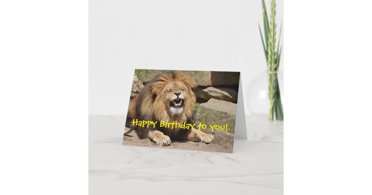 Carte Lion De Joyeux Anniversaire Zazzle Fr