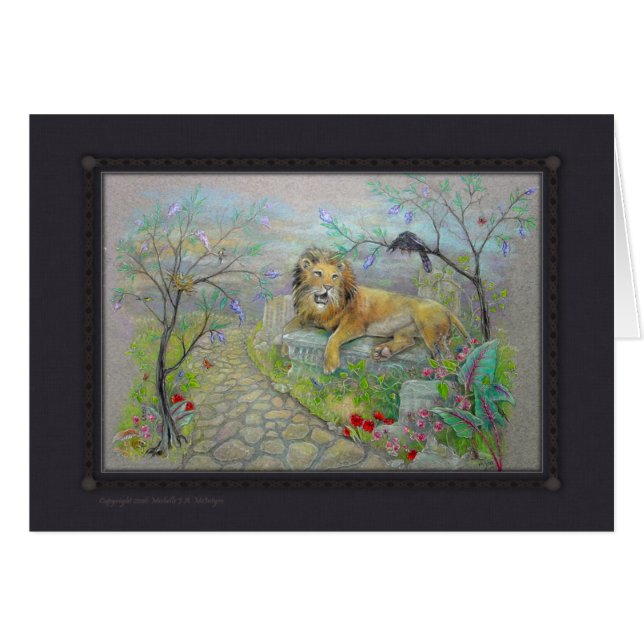 Carte - lion de livre de contes (Devant horizontal)