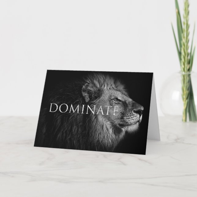 Carte Lion Dominer Comme Un Lion (Devant)