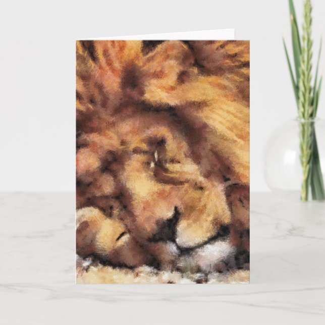 Carte Lion dormant (Devant)