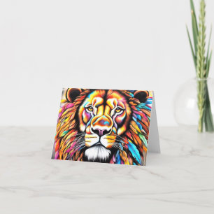 Carte Lion en plume par Lisa-Dawn Designs Anniversaire