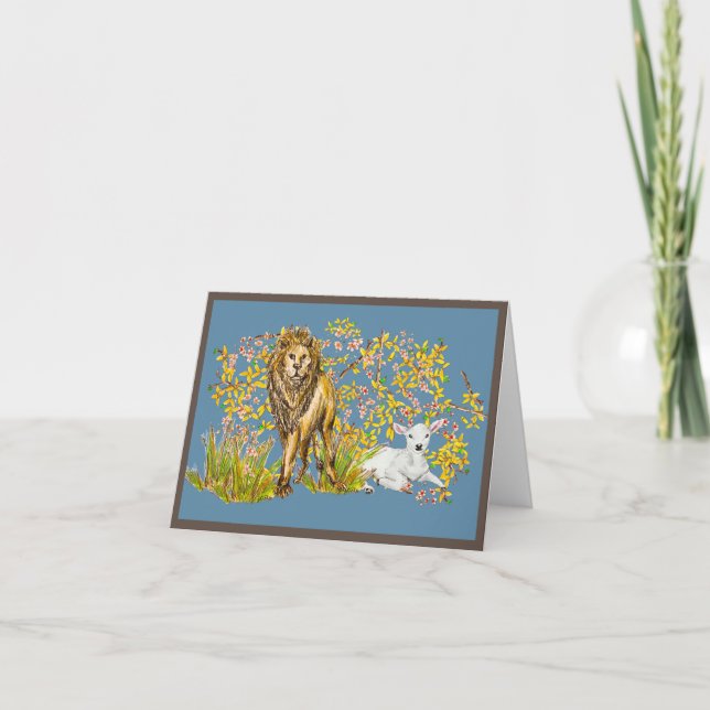 Carte Lion et agneau (Devant)