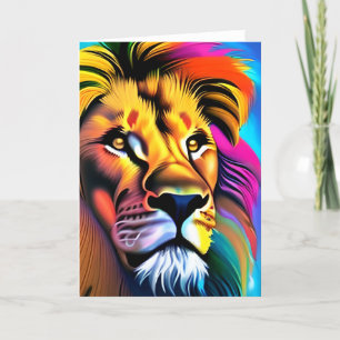 Carte Lion Face Imaginaire mystique