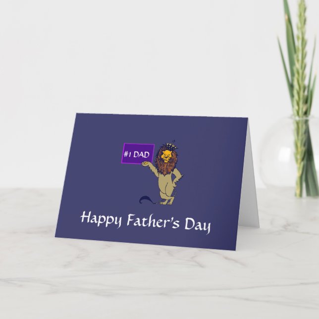 Carte Lion fête des pères (Devant)