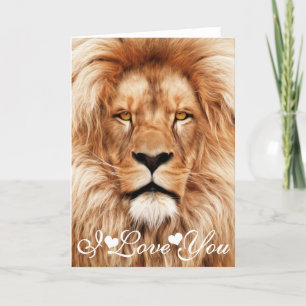 Carte Lion Le Roi Photo Peinture Je T'Aime