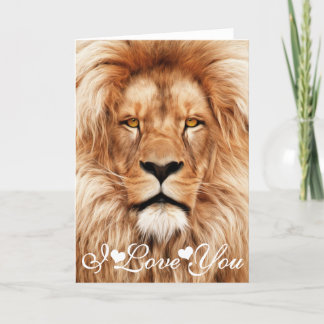 Carte Lion Le Roi Photo Peinture Je T'aime