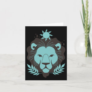 Carte Lion Leo Halloween Zodiaque Horoscope Astrologie