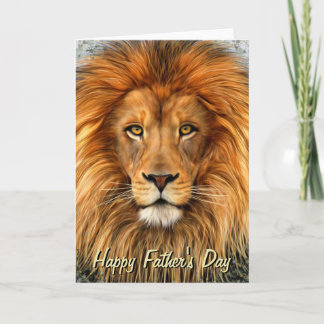 Carte Lion Photographie Peinture Art Bonne Fête des père