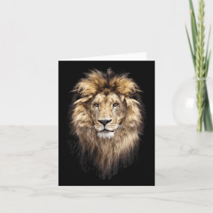 Carte Lion Principal Animal Face Big Cat