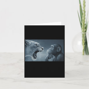 Carte Lion Qui Crie Au Singe, Au Singe Et Au Mème Lion M