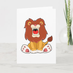 Carte lion rugissant