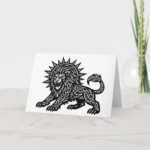 Carte Lion Zodiaque Soleil‑Crinière Lion   BurnsInHell