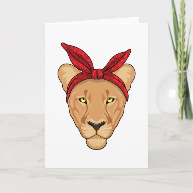 Carte Lioness with bandana (Devant)
