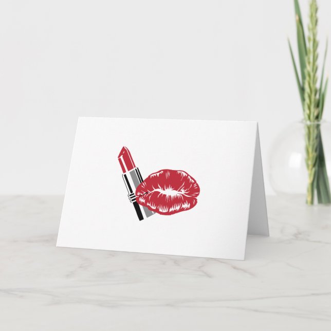 CARTE LIPSTICK AND LIPS (Devant)