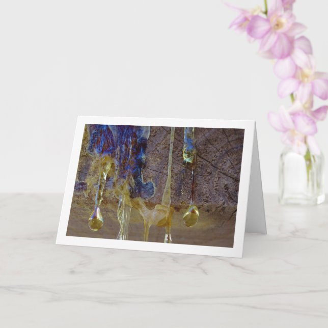 Carte Liquide en bois (Orchidée)