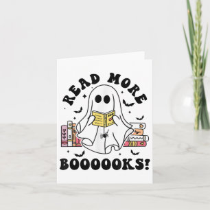 Carte Lire plus Livres Éffrayant Livre Lovers Halloween 