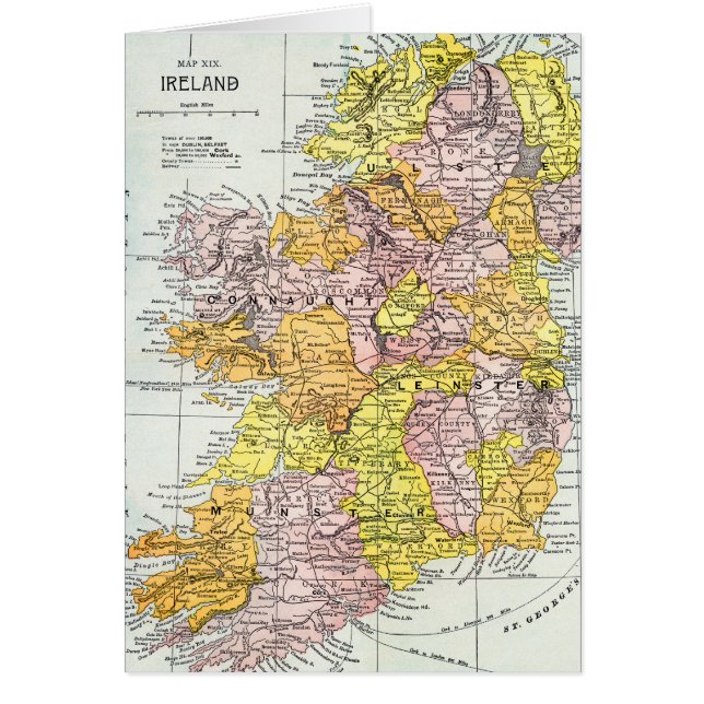 CARTE : L'IRLANDE, c1890 (Devant)