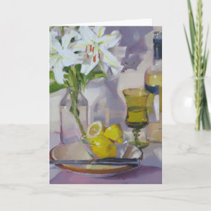 Carte Lis blancs et vin