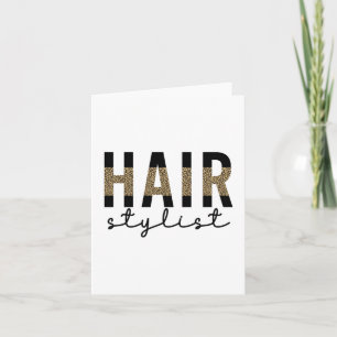 Carte Liste de cheveux Cheetah Typographie Coiffeur Cade