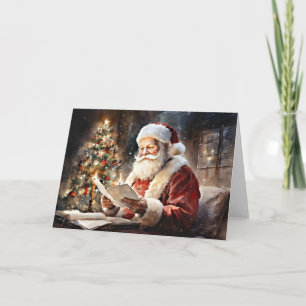 Carte Liste de Noël père Noël