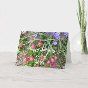 Carte Lit Fleur Anniversaire Soeur