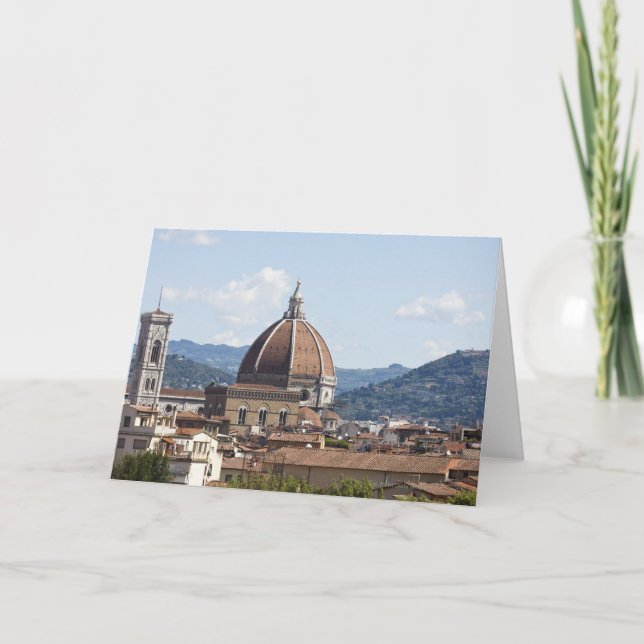 Carte L'Italie, Florence, paysage urbain avec le Duomo (Devant)