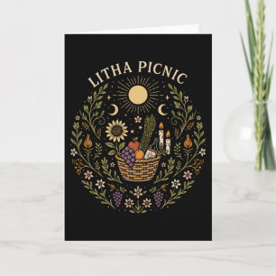 Carte Litha Pique-nique Solstice d'été Art Céleste