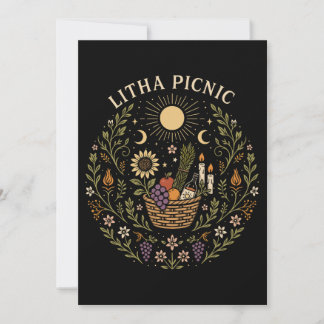 Carte Litha Pique-nique Solstice d'été Art Céleste