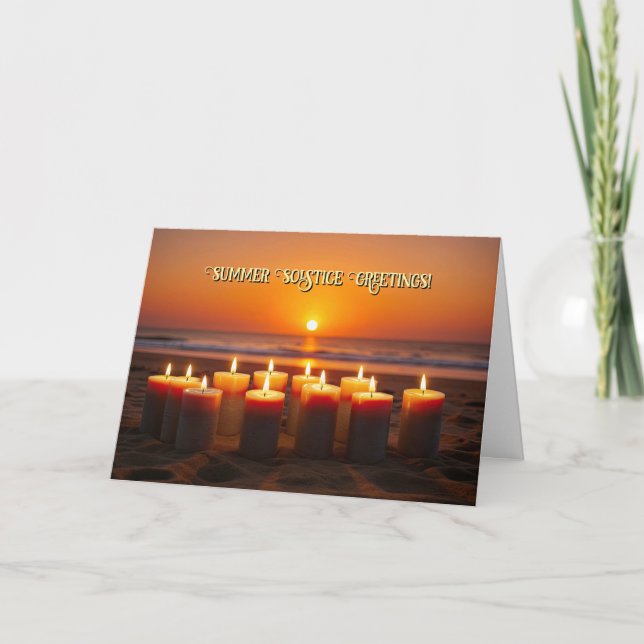 Carte Litha Solstice d'été Joyeuse Veille de la Saint-Je (Devant)