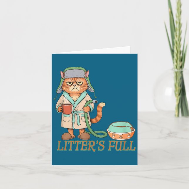 Carte Litters Full Funny Cat Lovers Christmas Funny Gift (Devant)