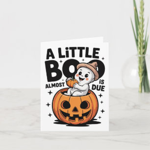 Carte Little Boo Est Presque Dû Mignonne Grossesse Hallo