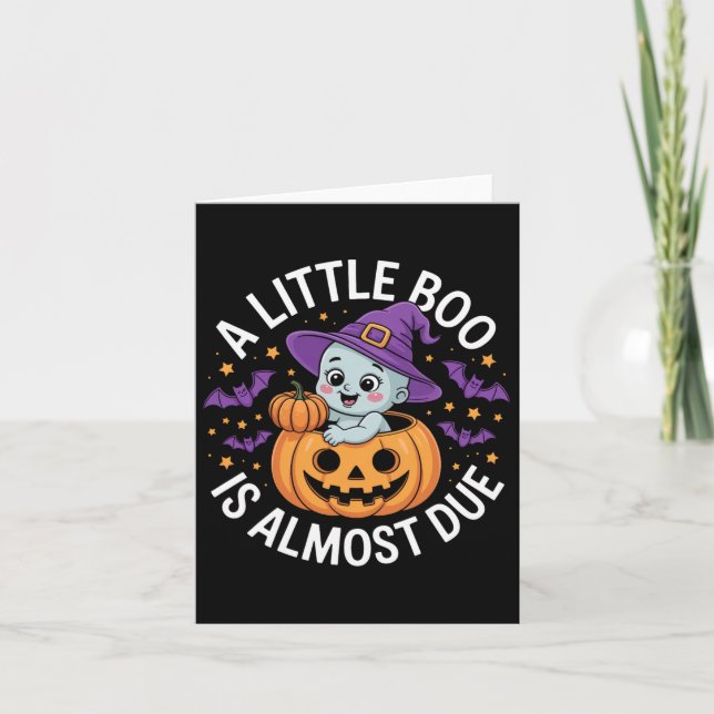 Carte Little Boo Est Presque Dû Mignonne Grossesse Hallo (Devant)