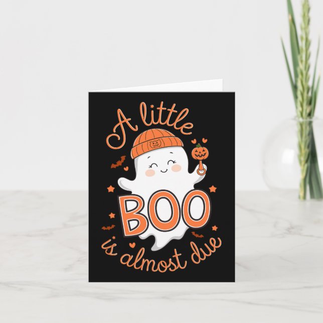 Carte Little Boo Est Presque Dû Mignonne Grossesse Hallo (Devant)