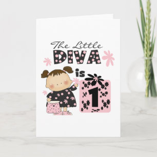 Carte Little Diva 1er Anniversaire Tshirts et cadeaux