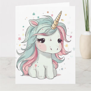 Carte Little Kawaii Unicorn