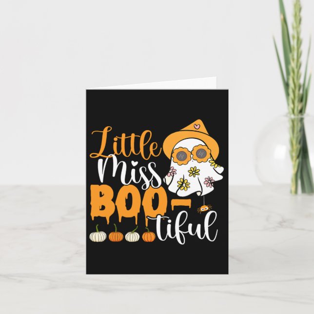 Carte Little Miss Boo tiful Boo Ghost Halloween Tod (Devant)